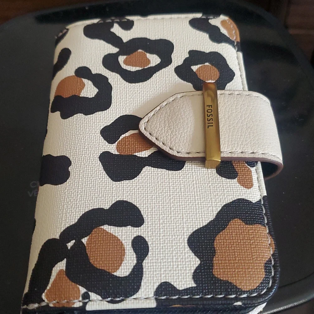 FOSSIL SATCHEL LEOPARD & WALLET - Picture 6 of 12